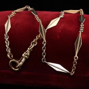 Antique Art Deco 14K Yellow and White Gold Intricate Chain Necklace - Picture 1 of 4