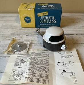 Vintage Taylor Instrument Company Navigator Compass #2976 For Boat, Car, Hot Rod - Picture 1 of 6