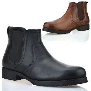 Mens New Leather Chelsea Ankle Boots Smart Walking Casual Dealer Work Shoes Size - Picture 1 of 27