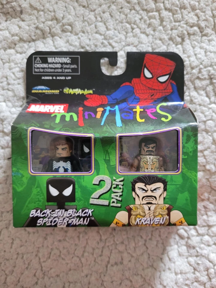 Marvel Minimates Back In Black Spider-Man and Kraven paquete de 2 envío y devolución gratuitos en paquete Foto 1 de 1
