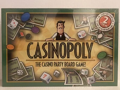 Casinopoly Casino Party Board Game 2001 Reveal Inc Blackjack Craps Slot Roulette - Image 1 of 4