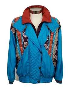 Giacca cappotto invernale vintage Lavon Petites donna blu colorato PM MED - Foto 1 di 9