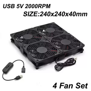 Router Fan DIY PC Cooler TV Box Wireless Cooling Silent Quiet DC5V USB Power LOT - Picture 1 of 29