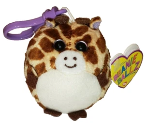 Ty Beanie Ballz TIPPY Giraffe Key Clip 2.5" NEW MWMTs Plush Stuffed Animal Toy - Picture 1 of 7