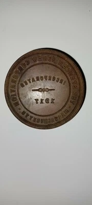 Antique Vtg 1917 The Spencer Screw Corporation Incorporated Notary Seal Stamp - Photo 1/3