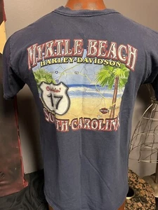 Camiseta grande vintage azul para motocicletas Harley Davidson - Imagen 1 de 9