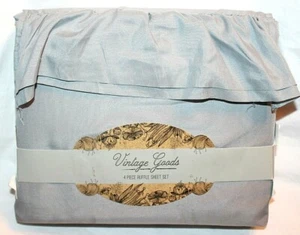 Vintage Goods Steel/Gray 4 Pc Ruffle Sheet Set - Full - Picture 1 of 1