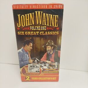 John Wayne Volume One Six Great Classics Box Set VHS SEALED