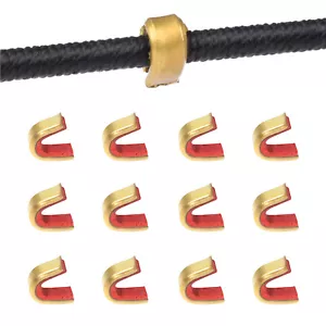 12x Set di corde per arco tiro con l'arco punti di aggancio corde fibbia ottone clip bussare - Foto 1 di 7