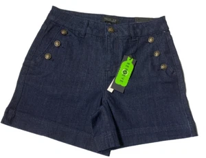 NWT  RACHEL ZOE Women's HI-Rise Short DK Blue Size 4 - Picture 1 of 5
