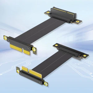 PCI-E 4.0 X1/X4 Riser Cable Black High Speed GPU Riser Cable Black Length 10cm - Bild 1 von 17