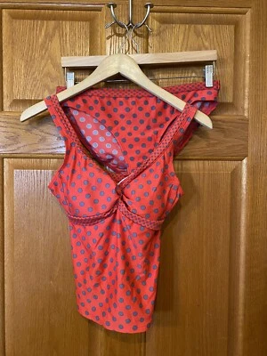 BY15 Boden Tankini Bikini 2 Piezas Lunares Halter Top Mujer 6 Foto 1 de 4