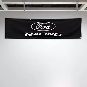 Bandera de regalo de cumpleaños para fanáticos de Ford Racing de 2x8 ft - Imagen 1 de 1