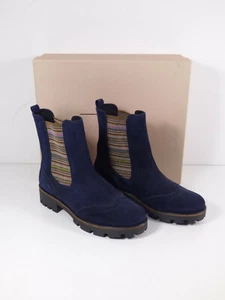 TO BE Damen Leder Stiefel Gr 37 DE / Blau Modern und NEU ( R 9210 ) - Picture 1 of 5