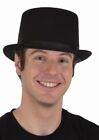 5" Black Top Hat Steampunk Coachman Victorian Adult Halloween Costume Accessory