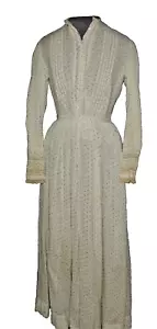 Victorian Skirt / Blouse Window Pane / Dot Print w lace Trim SM - Picture 1 of 10