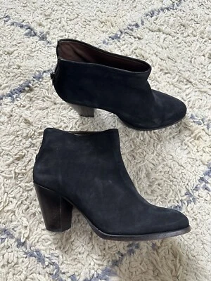 Botines RACHEL COMEY 7 Mars Negro Gamuza Cuero Punta Redonda Foto 1 de 4
