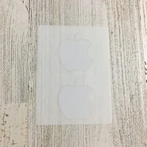 Stickers vintage logo Apple petit authentique blanc Mac - Photo 1/4