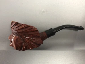 Used Smaller Vintage Hand Carved Native American Indian Imported Briar Pipe - Picture 1 of 10