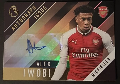 2017-18 Topps English Premier League Gold, Alex Iwobi Autograph, Arsenal - Image 1 of 2