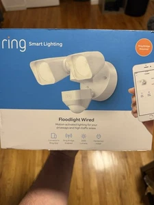 Ring Smart Lighting – Floodlight, Wired, Outdoor Motion-Sensor (New In-box) - Picture 1 of 5
