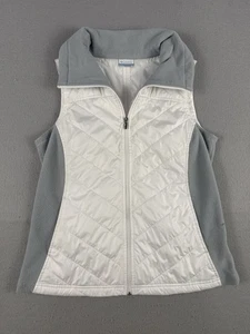 White Columbia Women’s Sleeveless Zip-Up Vest with Contrast Panels Size Medium - Picture 1 of 6