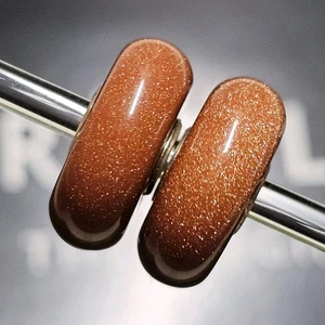 Trollbeads Retired Goldstone Beads Set - Picture 1 of 5