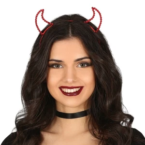 Aufregender Kopfschmuck Diadem Teufelsohren Teufelin Haarreif mit Teufelshörner - Bild 1 von 1