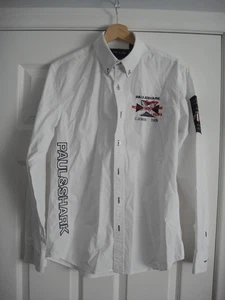Paul & Shark Royal Yacht Club Hombres GRANDE Manga Larga Abotonada Color Blanco - Imagen 1 de 11