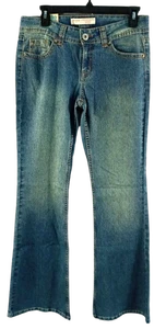 No Boundaries Jeans 6 blau Denim bestickt Taschen Stretch Schlag NEU MIT ETIKETT - Bild 1 von 7