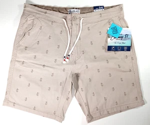 Company 81 Men's Size 34 Stretch 98% Cotton Stone shorts w/pockets New - Picture 1 of 5