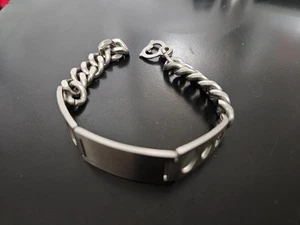 Pulsera Speidel de colección rara cadena de acero inoxidable para hombre 7,5" - Imagen 1 de 7