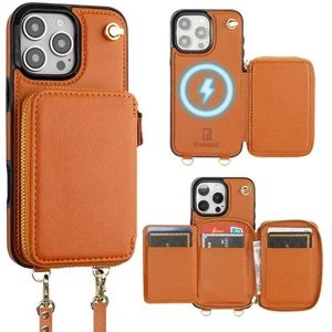 for MagSafe Crossbody Wallet Case Compatible with iPhone 16 Pro Max, RFID Blo... - Picture 1 of 9