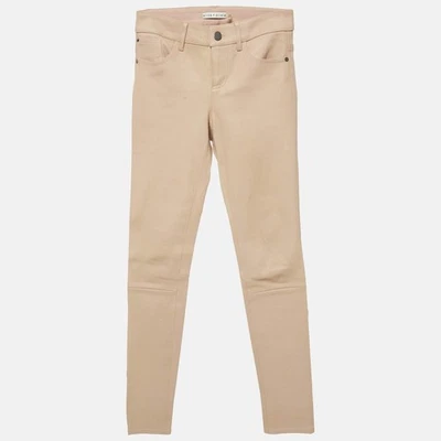 Pantalones Alice Olivia de cuero rosa claro con paneles S Foto 1 de 4