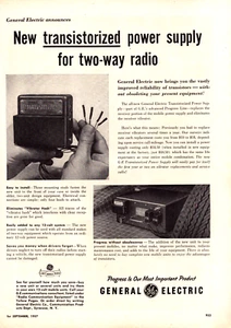 GE General Electric 2 Way Radio Transistorized Power Vintage Print Ad 1957 - Picture 1 of 4