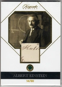 2023 Super Break Keepsake Edition Albert Einstein Gem + Relic Green Onyx 14/50 - Picture 1 of 2