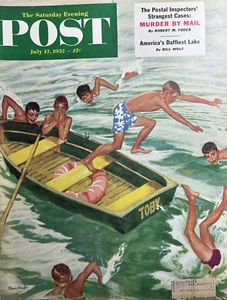 1952 Mead Schaeffer Saturday Evening Post Original Magazine Cover Only - Picture 1 of 1