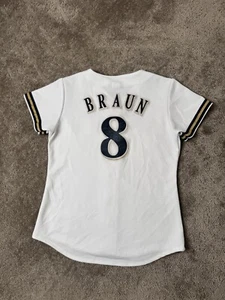 Damen Trikot #8 Ryan Braun Majestic Milwaukee Brewers MLB Home, Größe S - Bild 1 von 9