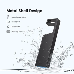 Kootion USB 2.0 32GB Waterproof Metal Flash Drive Memory Stick Thumb Drive Black - Picture 1 of 12