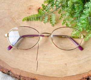 Essentials EN 4683 Rose Full Rim Gold Red Burgundy Oval Women's Frames 51-17-135 - Picture 1 of 6