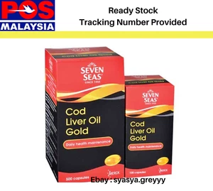 Seven Seas Cod Liver Oil Gold Vitamin A & D Natural Source (500 + 100 Capsules) - Picture 1 of 6