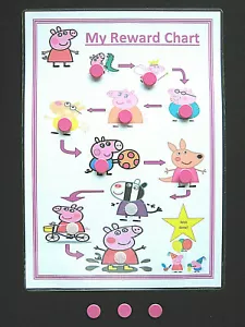 REWARD CHART - Peppa Pig - ADHD Autism SEN PECS Visual behavioural aid - Picture 1 of 2