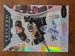 2019-20 Trilogy Premieres Level 1 Silver Foil 143/399 Karson Kuhlman Rookie Auto