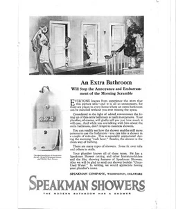Vintage Speakman Showers Advertisement Print 1924 Wilmington Delaware - Picture 1 of 2
