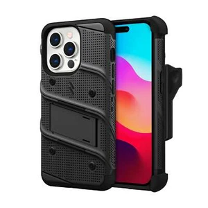 ZIZO BOLT Apple iPhone 15 Pro 6.1" Holster Case with Tempered Glass & Lanyard - Picture 1 of 12