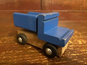 Vintage Creative Playthings Wooden Blue Truck
