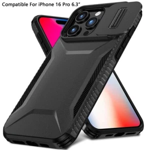 iPhone 16 Pro 6.3 in Ultimate U Design Hybrid mit Kamera Fenster Cover Case Blk - Bild 1 von 5