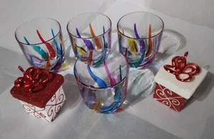 Set di 4 Occhiali Lowball Nuovi, Marcati, Murano Italia - Foto 1 di 4