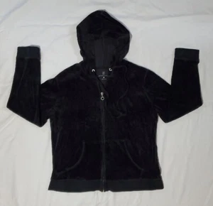 NY and Company Terciopelo Negro Ropa Activa Separada Cremallera Completa Sudadera Top Talla L - Imagen 1 de 7