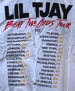 Lil TJay Beat The Odds Tour 2023 Men's XL T-Shirt White - BRAND NEW OG - Picture 1 of 7